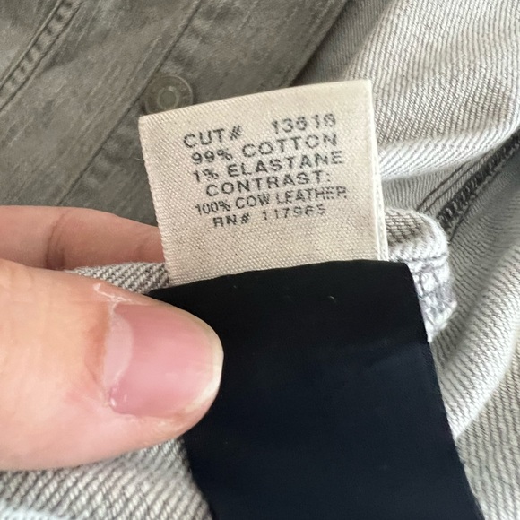 J brand leather denim jacket - Picture 4 of 4